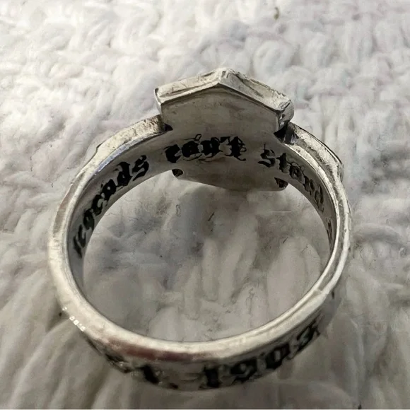 Harley-Davidson Sterling Silver Bar & Shield Logo Ring, Vintage 2010, EUC - Picture 6 of 8